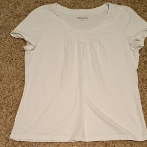 Croft & Barrow Women's Classic White Short Sleeve Tee